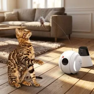 Dog Ball Launcher Automatic Tennis 3 Distance Settings Indoor Outdoor Auto Fetch Timer Safety