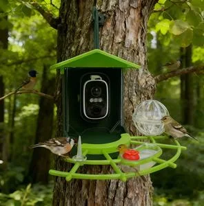 Bird Automatic Feeder Timed App Scheduled 500ml Solar Indoor Outdoor Cage Compatible Parrot