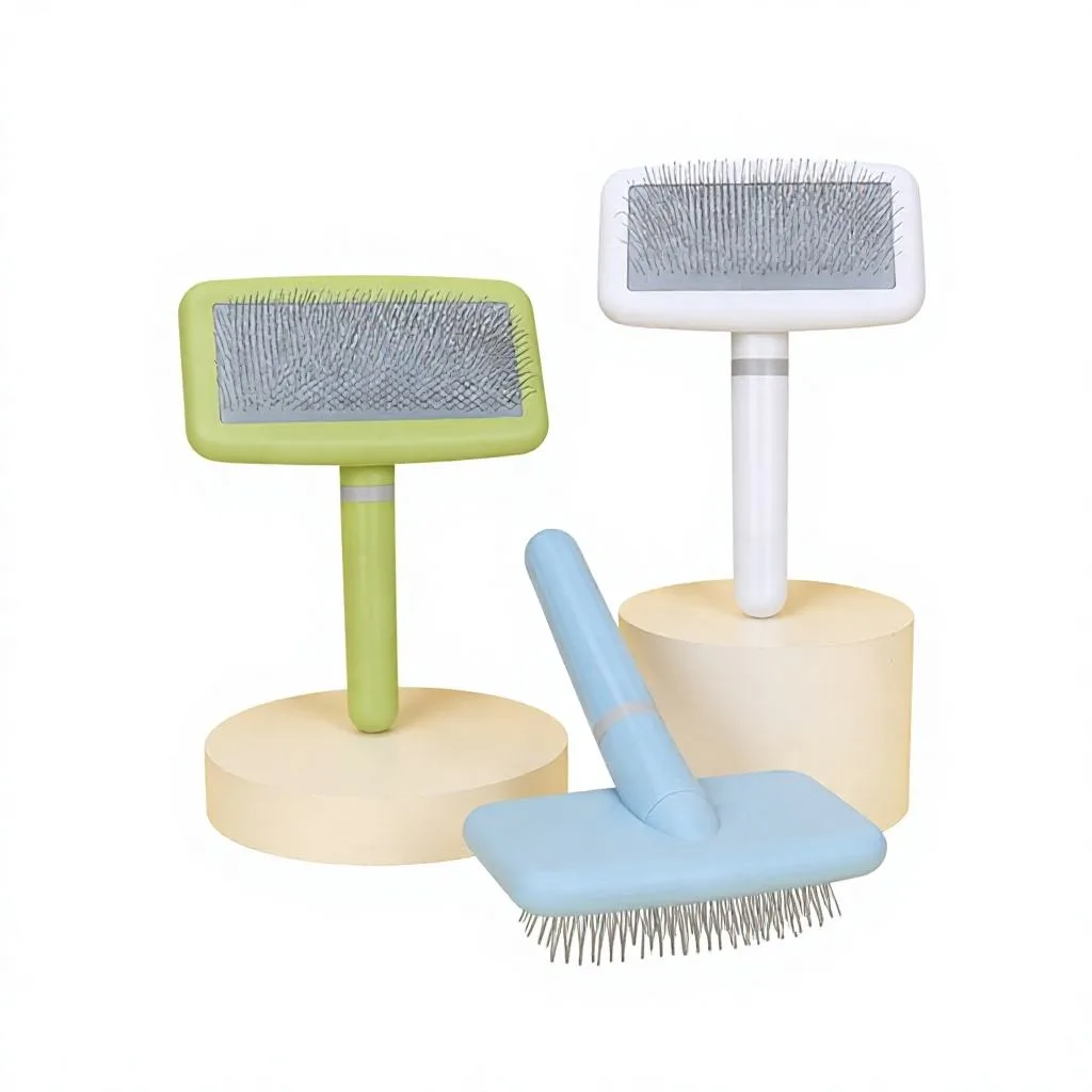 Stainless Steel Needle Pet Grooming Comb – Professional Slicker Brush for Dogs and Cats | Pet Hair Remover & Deshedding Tool