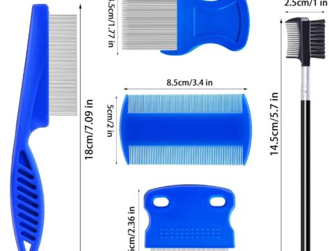 Premium Stainless Steel Pet Grooming & Flea Comb Set: Ultimate Tear Stain Remover and Parasite Eradication Tool