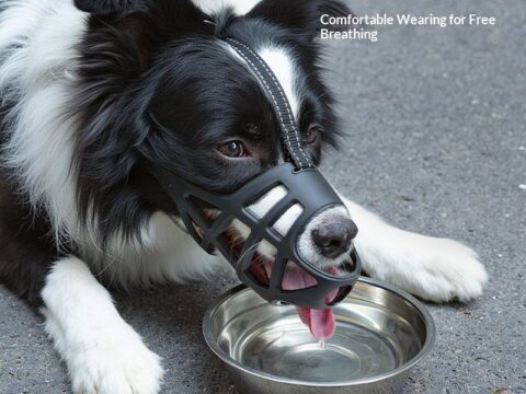 Premium Adjustable Basket Dog Muzzle – Breathable Anti-Bite Dog Muzzle with Reflective Straps
