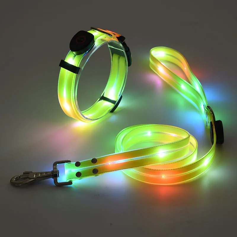 Rechargeable LED Dog Collar – Adjustable Luminous Safety Collar for Night Walking, Training and Pet Visibility