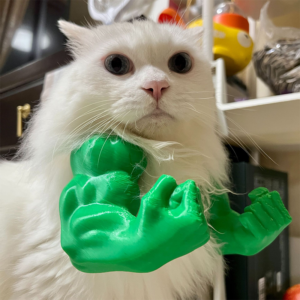 3D Printed Waterproof Pet Costume Accessories – Custom Funny Pet Props, Decorative Necklaces, Muscle Arms & Holiday Dress-Up Accessories for Dogs and Cats