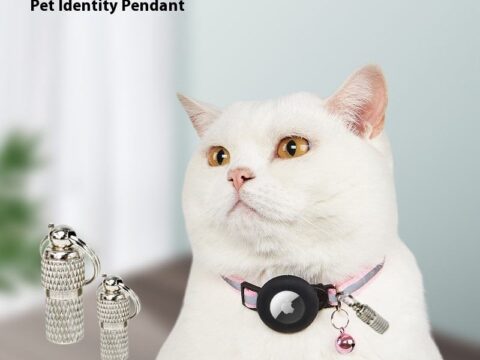 AirTag Cat Collar Breakaway with Bell – Reflective Adjustable Kitten Collar with Secure AirTag Holder for Indoor & Outdoor Cats