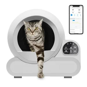 70L Large Wi-Fi Controlled Smart Cat Litter Box Auto Self-Cleaning Odor Removal App