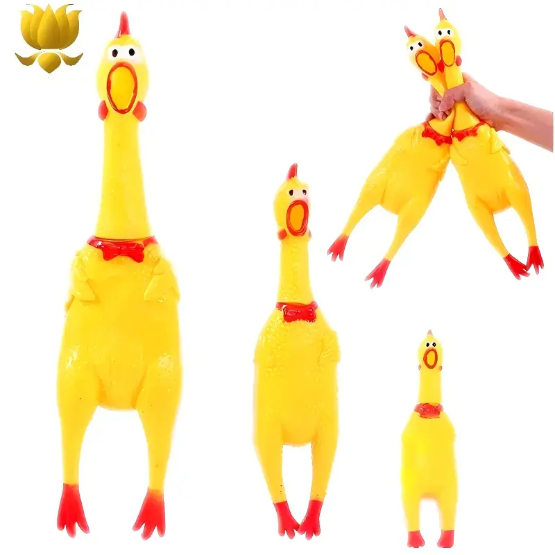 Screaming Rubber Chicken Dog Toy – Funny Squeaky Chew Toy for Dogs, Durable Interactive Pet Toy for Chewing, Training and Entertainment