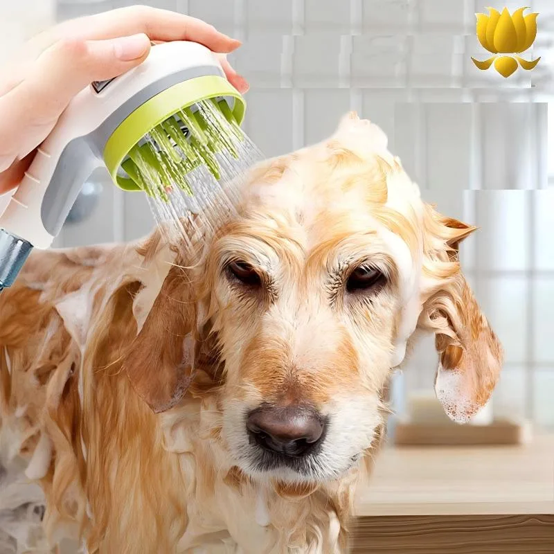 Professional Pet Dog Shower Sprayer Brush – 2-in-1 Pet Bathing and Grooming Tool for Dogs and Cats