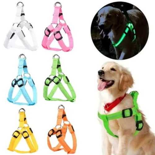 Wholesale Premium Adjustable LED Dog Harness: USB Rechargeable & Breathable Mesh