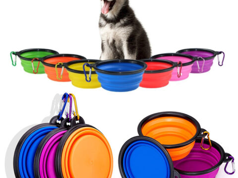 Premium Wholesale 350ml Collapsible Travel Pet Bowl | TPE & ABS Foldable Food and Water Dispenser