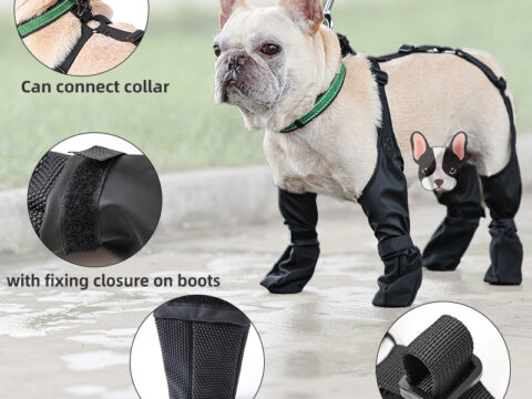Luxury Adjustable Pet Rain Boots with Leggings – Waterproof Long Dog Paw Shoes for All-Weather Protection
