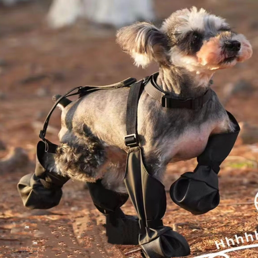 Hot-Selling PU Pet Dog Shoes Anti-Dirt Anti-Slip Waterproof Durable Warm Reflective Dog Boots for All Seasons