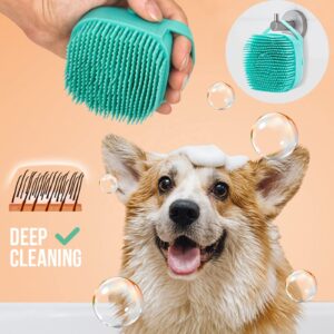 Factory-Owned Self-Cleaning Silicone Pet Bath Brush | Refillable Shampoo Grooming Brush for Dogs, Cats & Small Animals