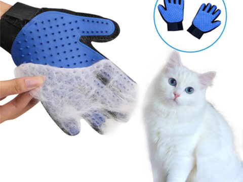 Wholesale Pet Grooming Gloves Rubber Pet Hair Remover Gloves Bathing Cleaning Brush Five Fingers Pet Gloves