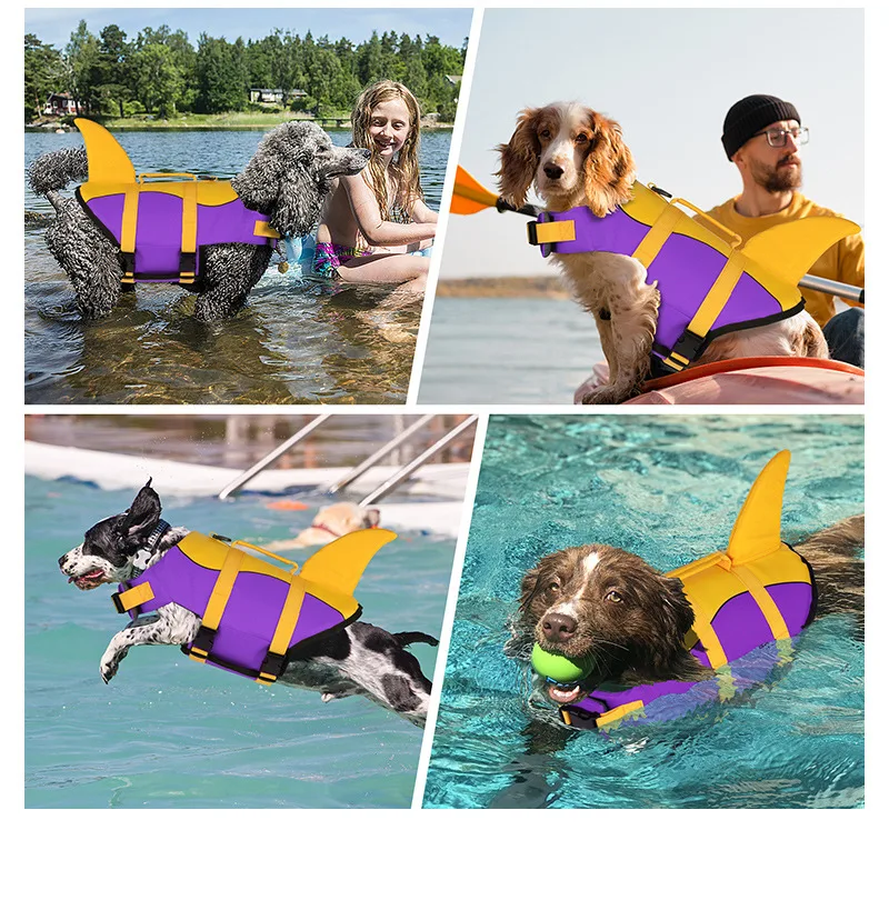 Premium Adjustable 600D Oxford Dog Life Jacket & Reflective Pet Safety Vest