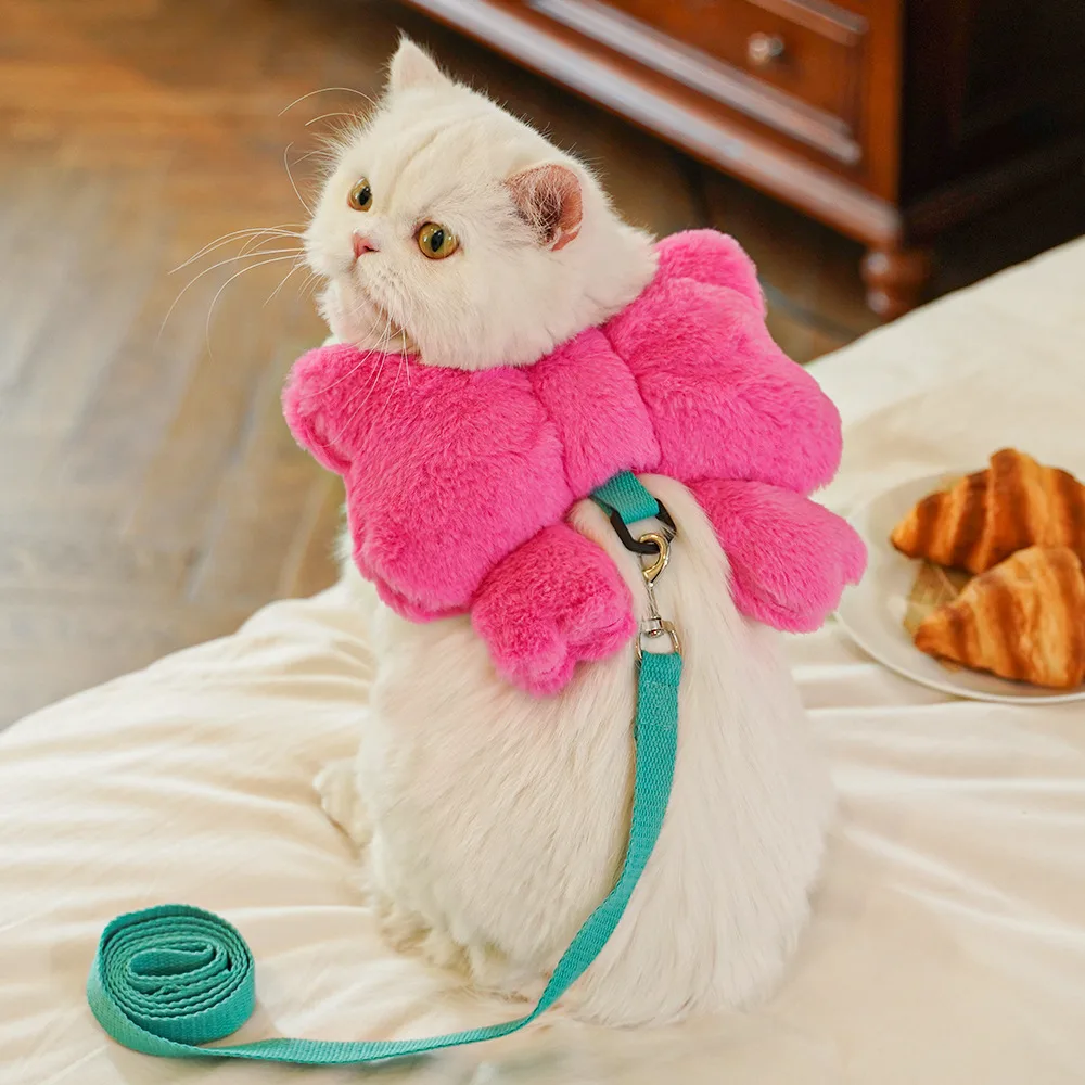 Pet Bow Chest Strap Drawstring for Dogs & Cats – Adjustable Outdoor Harness Apparel for OEM & Wholesale