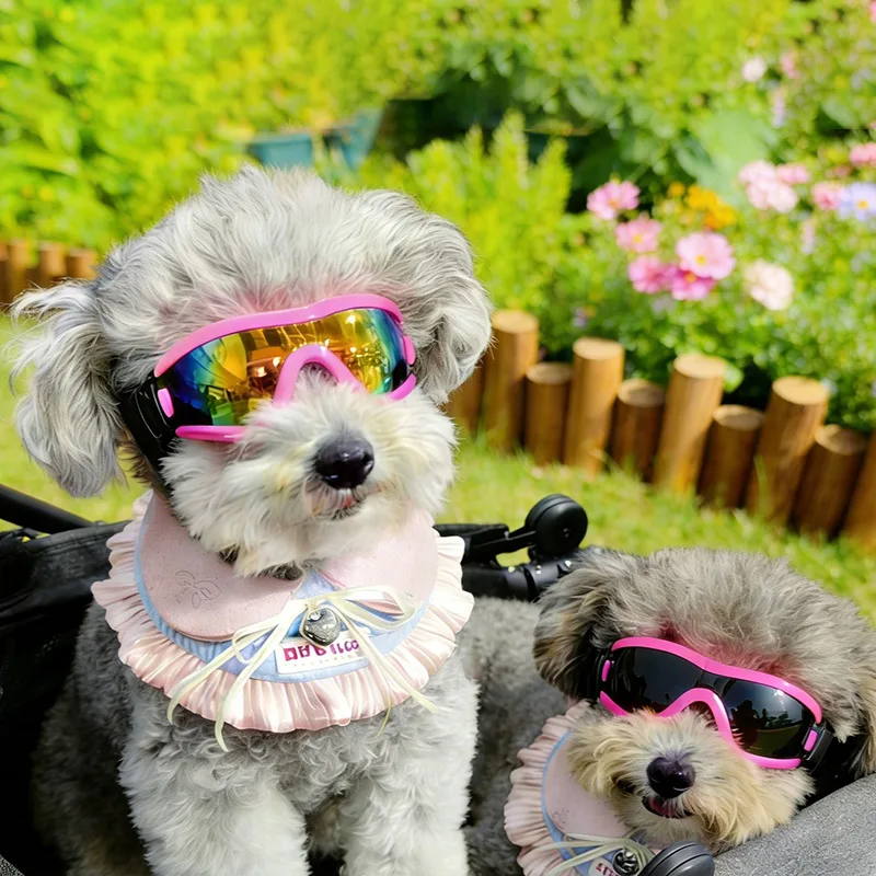 Wholesale Summer Dog Adjustable Strap Pet Glasses / Eye Protection Accessories / Pet Travel Sunglasses Goggles