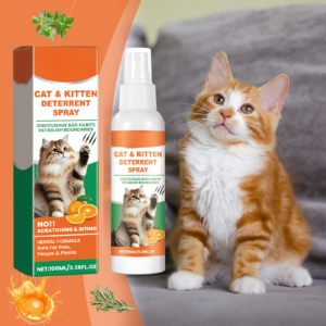 Herbal Formula Cat Deterrent Spray / Pet Training Spray for No Scratch Behavior Control – Natural Cat Repellent Solution for Home Protection