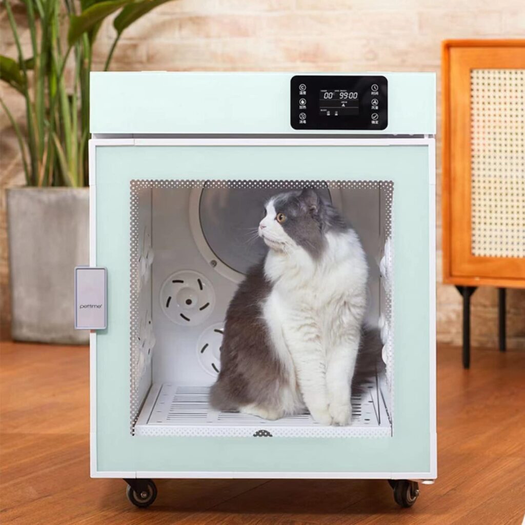 Smart Automatic Pet Grooming Blower Drying Box – Cartoon Style ABS Hair Dryer Machine for Cats & Dogs