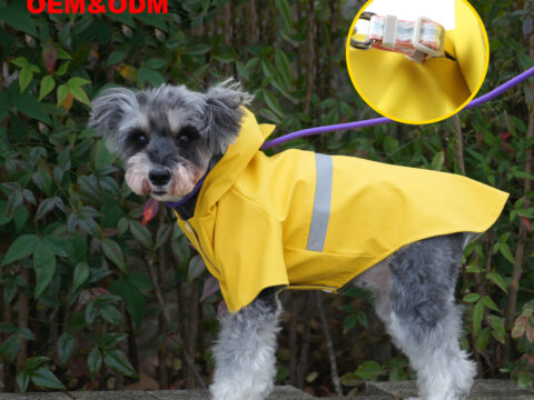 2027 Hot Sale Waterproof Stripe Fashion Pet Dog Raincoat Jacket with Reflective Design | Wholesale Dog Clothes Supplier