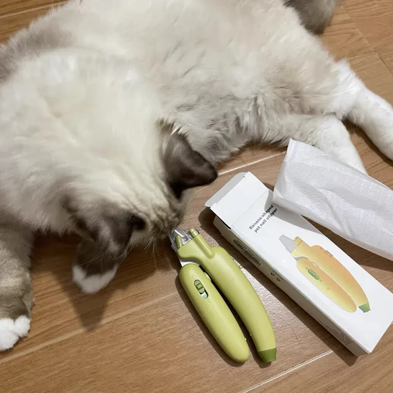 OEM ODM Custom Logo 3-In-1 LED Blood Line Light Pet Nail Clipper with Nail Grinder for Dogs & Cats