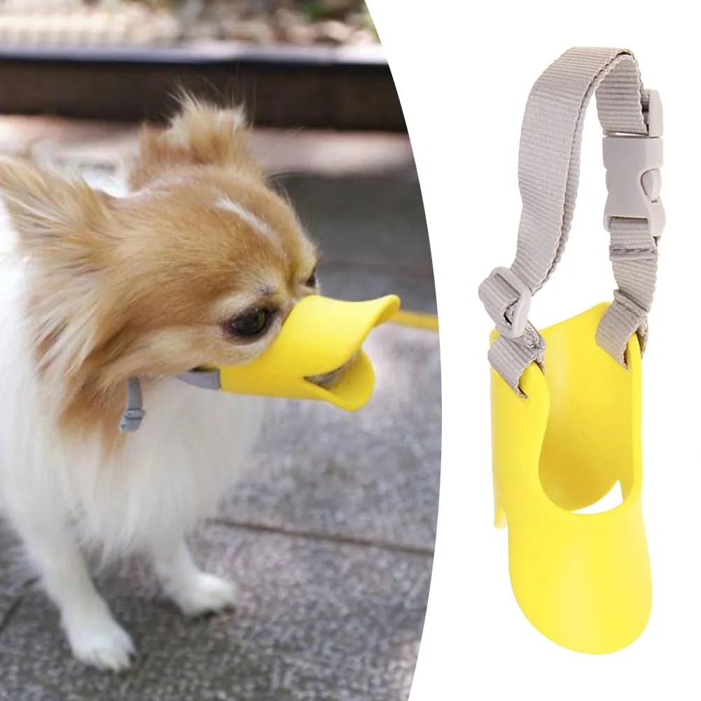 Anti Bite Duck Mouth Shape Dog Muzzle Cover – Soft Silicone Dog Mouth Guard for Small Breeds