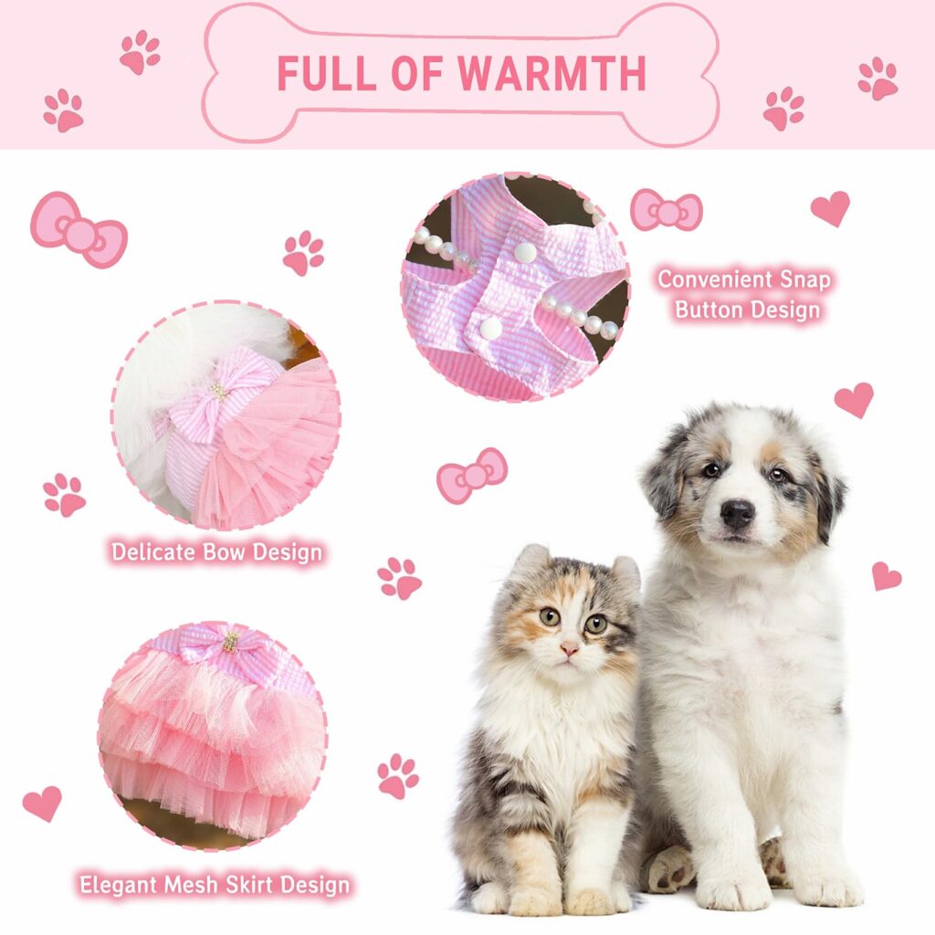 Striped Mesh Princess Dog Dress – Fashion Pet Apparel for Small Dogs & Cats | OEM/Wholesale Pet Clothing Supplier