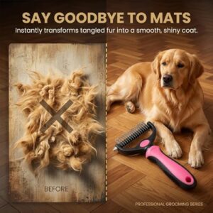 Professional Pet Fur Knot Cutter Dog Grooming Tool – Double-Sided Stainless Steel Dematting Comb for Wholesale & OEM Pet Supply Business
