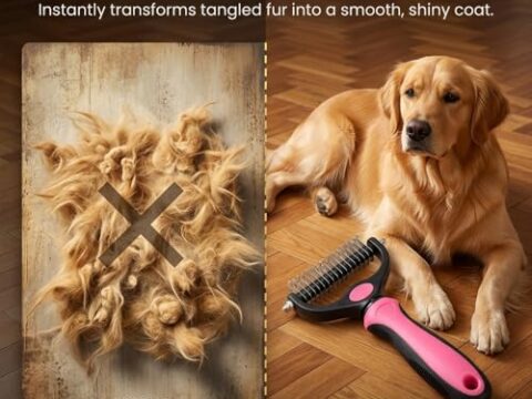 Professional Pet Fur Knot Cutter Dog Grooming Tool – Double-Sided Stainless Steel Dematting Comb for Wholesale & OEM Pet Supply Business