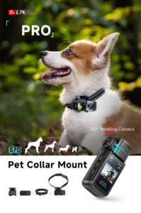 Pet Chest Strap Harness Camera Mount for S70 & S80 Thumb Action Cameras – OEM Private Mold Pet POV Recording Harness for Dogs & Cats